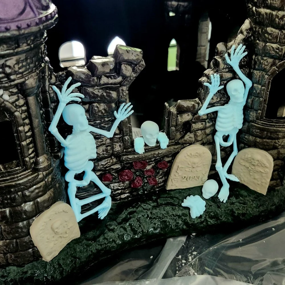 B&BW 2023 Skull King's Halloween House Haunted Castle Luminary (IN ORIGINAL BOX) - Picture 5 of 10